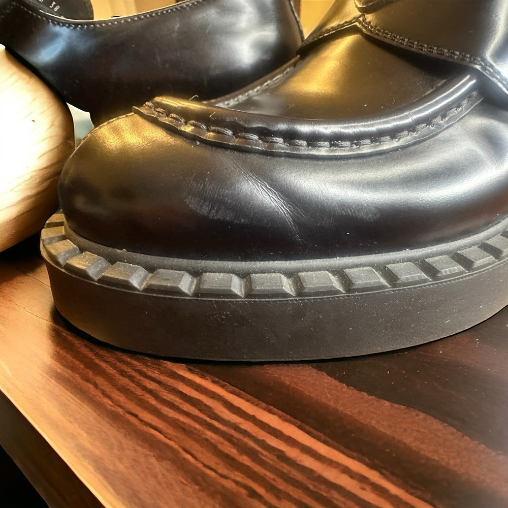 Authentic Prada Women's Triangle Logo Loafers Spa… - image 8